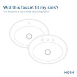 Moen Dartmoor Single Handle Bathroom Sink Faucet with Optional Deckplate 1 Count Pack of 1 in Brushed Nickel - 6803BN