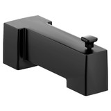 Moen 90 Degree Modern Tub Spout with Diverter 1/2 Inch Slip Fit CC Connection in Matte Black - S3896BL