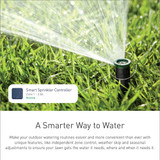 Moen 8 Zone Smart Sprinkler Controller Wi Fi Connectible Smart Irrigation System with Automatic Water Timer in Blue - WICNT008G1USA