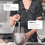 Moen Tenon One Handle Modern Kitchen Pulldown Faucet with Reflex and PowerBoost Spray Technology Accent Handle Included for Customizing in Matte Black - S74001BL