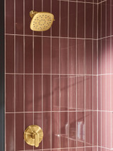 Moen Verso Infiniti Dial Square Rain Shower Head 7 Inch Diameter Spray Head in Brushed Gold - 220R5BG