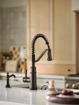 Moen Traditional Deck Mounted Kitchen Soap Dispenser with Above the Sink Refillable Bottle in Oil Rubbed Bronze - S3945ORB