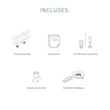 Moen Voss Transitional Two Handle High Arc Centerset Bathroom Faucet for 4 Inch 3 Hole Setup in Brushed Gold - 6901BG