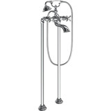 Moen Weymouth Two Handle Tub Filler with Cross Handles and Handshower in Chrome - S22105