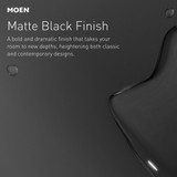 Moen Sleek Motionsense Wave Sensor Touchless One Handle High Arc Pulldown Modern Kitchen Faucet Featuring Power Clean in Matte Black - 7864EWBL