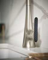 Moen Sinema Stainless Pulldown Kitchen Faucet with Power Boost and Reflex High Arc Modern Kitchen Faucet Easy Installation One Handle Accent for Customizing in Spot Resist Stainless - S7235SRS