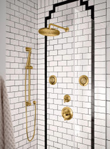 Moen Mosaic Round Two Function Body Spray in Brushed Gold - TS1422BG