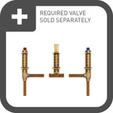 Moen Flara 2 Handle Deck Mount Lever Handle Roman Tub Faucet Trim Kit in Chrome - TS926