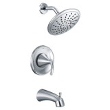 Moen Glyde Tub Shower Faucet System with Rainshower Showerhead without Valve in Chrome - T2843EP