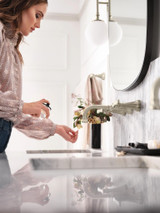 Moen Colinet Traditional Lever Handle Wall Mount Bathroom Faucet Trim in Brushed Nickel - TS44104BN