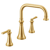 Moen Colinet Two Handle Arc Deck Mount Roman Tub Faucet Trim with Lever Handles in Brushed Gold - TS44503BG