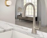 Moen Kurv Stainless Pulldown Kitchen Faucet Featuring Power Boost and Reflex Transitional Kitchen Faucet One Handle Easy Installation Spot Resist Finish in Spot Resist Stainless - 9126SRS