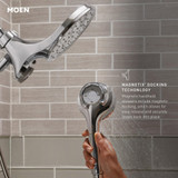 Moen Engage Magnetix Six Function 5.5 Inch Handheld Showerhead with Magnetic Docking System in Chrome - 3662EP