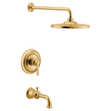 Moen Colinet M CORE 3 Series 1 Handle Tub and Shower Trim Kit in Brushed Gold - UTS344303BG