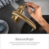Moen Flara Two Handle 8 in. Widespread Cross Handle Bathroom Faucet Trim Kit Sold Separately in Brushed Gold - TS6985BG