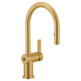 Moen Cia Motionsense Wave Sensor Touchless One Handle Pulldown Kitchen Faucet Featuring Power Clean in Brushed Gold - 7622EWBG