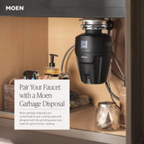 Moen Belfield Motionsense Wave Sensor Touchless One Handle Pulldown Kitchen Faucet Featuring Power Clean in Matte Black - 7260EWBL