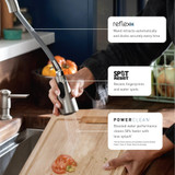 Moen Belfield Spot Resist Stainless Motionsense Wave Sensor Touchless One Handle Pulldown Kitchen Faucet Featuring Power Clean in Spot Resist Stainless - 7260EWSRS