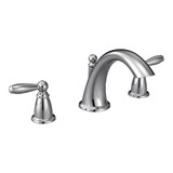 Moen Brantford 2 Handle Deck Mount Roman Tub Faucet Trim Kit in Chrome - T4943
