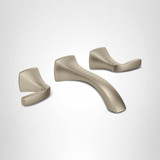 Moen Voss Two Handle Wall Mount Bathroom Faucet Trim Kit in Nickel - T6906BN