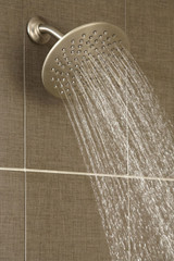 Moen Velocity Two Function Rainshower 8 Inch Shower Head with Immersion Technology for a High Pressure Rinse in Brushed Nickel - S6320BN