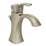 Moen Voss One Handle Single Hole High Arc Bathroom Faucet with Drain Assembly in Nickel - 6903BN