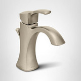 Moen Voss One Handle Single Hole High Arc Bathroom Faucet with Drain Assembly in Nickel - 6903BN