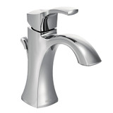 Moen Voss One Handle Single Hole Bathroom Sink Faucet with Optional Deckplate 6903 in Chrome - 6903