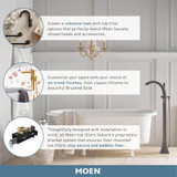 Moen Voss One Handle Freestanding Floor Mount Tub Filler with Handshower in Oil Rubbed Bronze - 695ORB