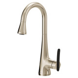 Moen Sinema One Handle High Arc Pulldown Bar Faucet featuring Power Clean and Reflex Polished in Polished Nickel - S6235NL