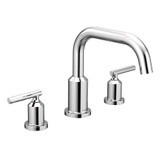Moen Gibson Two Handle Deck Mounted Modern Roman Tub Faucet in Chrome - T961
