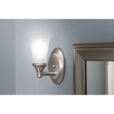 Moen Eva 1 Light Dual Mount Bath Bathroom Vanity Fixture with Frosted Glass in Oil-Rubbed Bronze - YB2861ORB