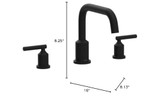 Moen Gibson BlackTwo Handle Deck Mounted Modern Roman Tub Faucet in Matte Black - T961BL
