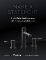 Moen Gibson BlackTwo Handle Deck Mounted Modern Roman Tub Faucet in Matte Black - T961BL