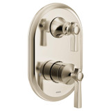 Moen Flara M CORE 3 Series 2 Handle Shower Trim with Integrated Transfer Valve Polished in Polished Nickel - UTS2411NL