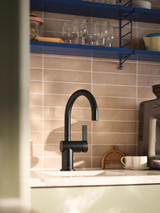 Moen Cia Single Handle Bar Faucet with Optional and Accents in Matte Black - 5622BL