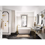 Moen Colinet One Handle Traditional Freestanding Floor Mount Tub Filler with Handshower in Matte Black - S44507BL