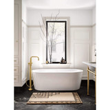 Moen Colinet One Handle Traditional Freestanding Floor Mount Tub Filler with Handshower in Matte Black - S44507BL