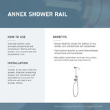 Moen Annex Shower Slidebar and Shower Hose System Trim in Oil Rubbed Bronze - TS3661NHORB