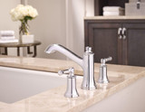 Moen Dartmoor two handle high arc roman tub faucet in Brushed Nickel - T683BN