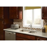 Moen Belfield Traditional One Handle High Arc Kitchen Faucet with Side Spray and Optional Deckplate Included in Oil Rubbed Bronze - 7245ORB