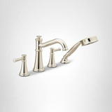 Moen Belfield Roman Tub Faucet Trim Kit with Handshower Polished in Polished Nickel - T9024NL