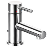 Moen One Handle Single Hole Low Profile Modern Bathroom Faucet with Drain Assembly 6191 in Chrome - 6191