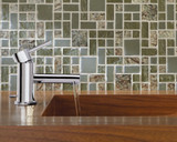 Moen One Handle Single Hole Low Profile Modern Bathroom Faucet with Drain Assembly 6191 in Chrome - 6191