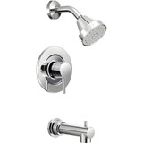 Moen Posi Temp Pressure Balancing Modern Tub and Shower Trim Kit Featuring Shower Head Lever Handle and Tub Spout in Chrome - T2193