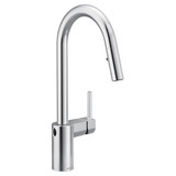 Moen Motionsense Wave One Sensor Touchless One Handle High Arc Modern Pulldown Kitchen Faucet with Reflex in Chrome - 7565EWC