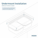 Moen Prep 18 Gauge Stainless Steel Undermount 29" x 18" Double Bowl Kitchen Sink in Stainless - G18288