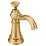 Moen Traditional Deck Mounted Kitchen Soap Dispenser with Above the Sink Refillable Bottle in Brushed Gold - S3945BG