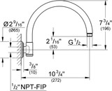 Grohe 28383EN0 Shower Arm Retro In Brushed Nickel Finish