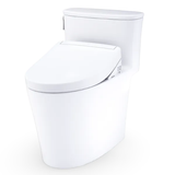 TOTO Aurora One Piece Skirted & Elongated Toilet 1.0 GPF with S7A Bidet Seat & Autoflush - Cotton
